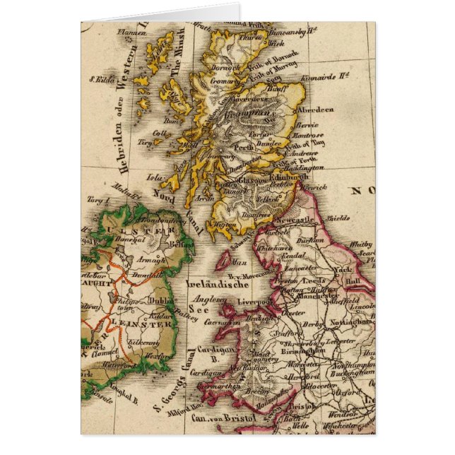 Kaart van de Britse eilanden (Voorkant)