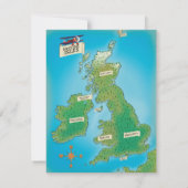 Kaart van de Britse eilanden (Achterkant)