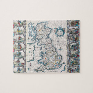 Kaart van de Britse eilanden 2 Legpuzzel