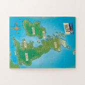 Kaart van de Britse eilanden Legpuzzel (Horizontaal)