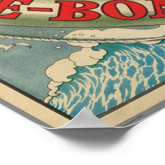 Kaart van de Britse eilanden - Life-Boat-kaart Poster (Hoek)