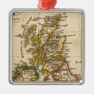 Kaart van de Britse eilanden Metalen Ornament