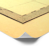  kaart van de Britse eilanden Poster (Hoek)