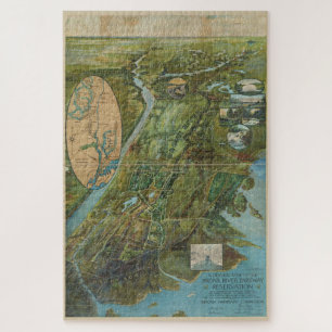 kaart van de Bronx NY (1915) Legpuzzel