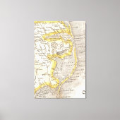 kaart van de buitenbanken (1818) canvas afdruk (Voorkant)