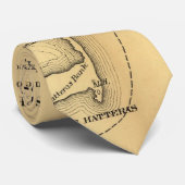 kaart van de buitenbanken (1862) stropdas (Opgerold)