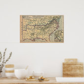 KAART VAN DE burgeroorlog Poster (Keuken)