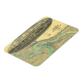 Kaart van de burgeroorlog van Vicksburg Mississipp Magneet (Linkerzijde)