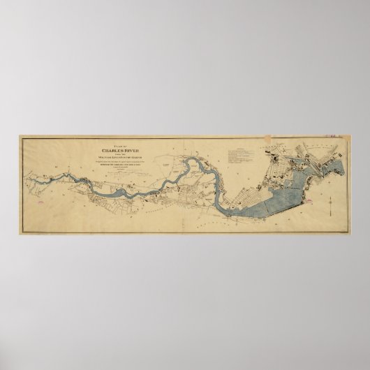 kaart van de Charles (1894) Poster (Voorkant)
