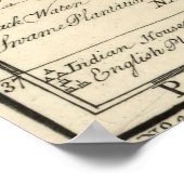  kaart van de Chesapeake Bay (1752) Poster (Hoek)