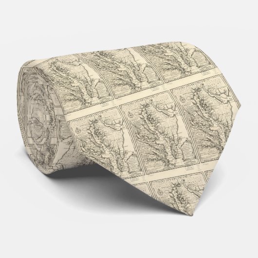  kaart van de Chesapeake Bay (1752) Stropdas (Opgerold)