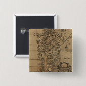  kaart van de Chesapeake Bay (1778) Vierkante Button 5,1 Cm (Voorkant /achterkant)