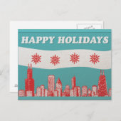 Kaart van de Chicago Holiday Post (Voorkant / Achterkant)