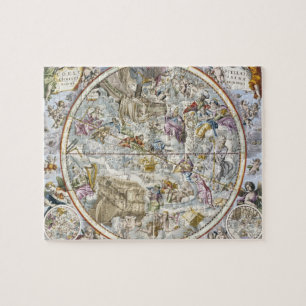 Kaart van de Christelijke constellaties zoals die Legpuzzel