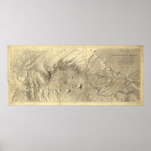  kaart van de Colorado (1858) Poster (Voorkant)