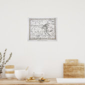 Kaart van de Constellaties Bord XIV Poster (Keuken)