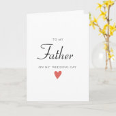 Kaart van de dag van de bruiloft naar vader, Kaart (Gele Bloem)
