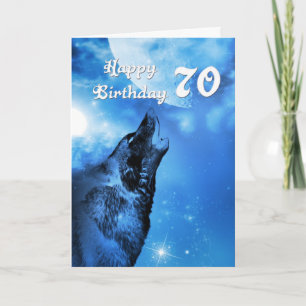 Kaart van de de wolfs de huilende 70ste verjaardag