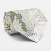  kaart van de delta van de Mississippi (1874) Stropdas (Opgerold)