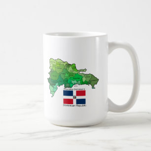Kaart van de Dominicaanse Republiek Koffiemok