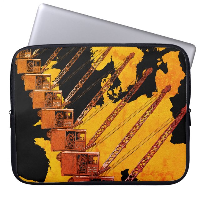  KAART VAN DE EXPLOITANT VAN KRANE VAN EUROPA LAPTOP SLEEVE (Voorkant)