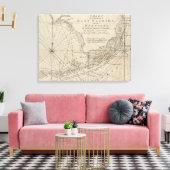  kaart van de Florida Keys (1771) Canvas Afdruk (Insitu (Woonkamer))