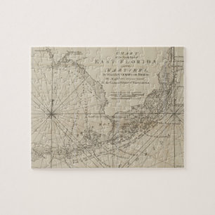  kaart van de Florida Keys (1771) Legpuzzel