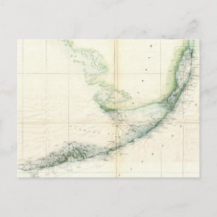  kaart van de Florida Keys (1859)