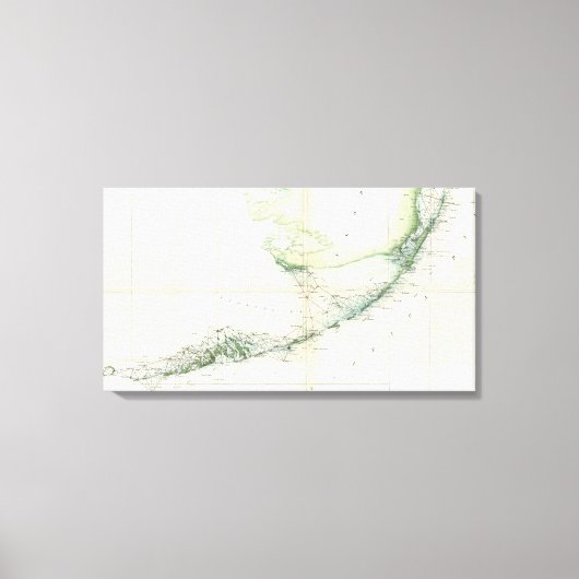  kaart van de Florida Keys (1859) Canvas Afdruk (Voorkant)
