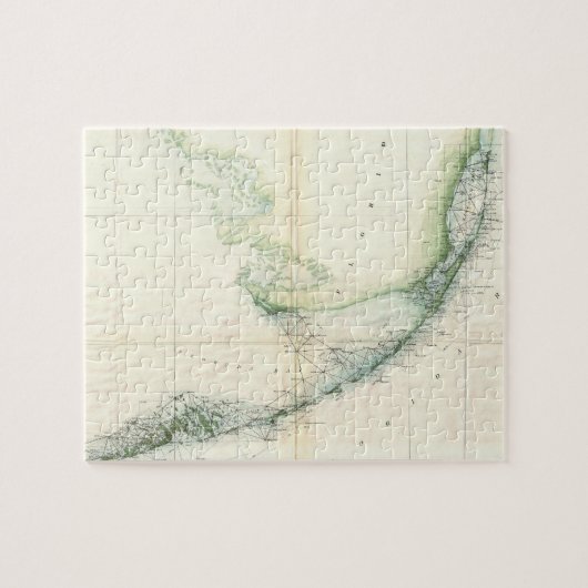  kaart van de Florida Keys (1859) Legpuzzel (Horizontaal)