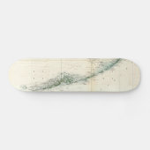kaart van de Florida Keys (1859) Skateboard (Horizontaal)