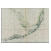 kaart van de Florida Keys (1859) Snijplank (Voorkant)