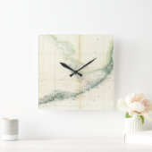  kaart van de Florida Keys (1859) Vierkante Klok (Huis)