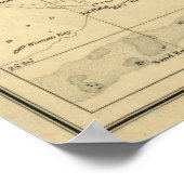  kaart van de Florida Keys (1861) Poster (Hoek)