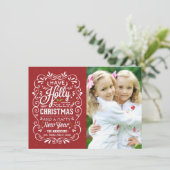 Kaart van de Foto van de Vakantie van Kerstmis van (Staand voorkant)