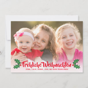 Kaart van de Foto van Fröhliche Weihnachten van