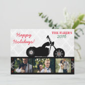 Kaart | van de Foto van Kerstmis van de motorfiets (Staand voorkant)