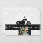 Kaart | van de Foto van Kerstmis van de motorfiets (Achterkant)