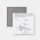 Kaart van de Galapagos-archipel, 1844 Magneet (Voorkant / Achterkant)