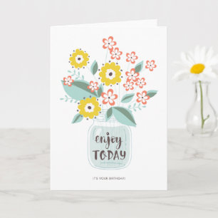 Kaart van de geboortedag van de Bloemen