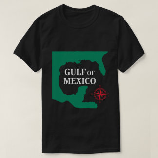 Kaart van de Golf van Mexico T-shirt
