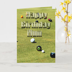 Kaart van de grasforel Bowls mum Birthday,