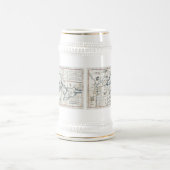  kaart van de Grote Meren (1696) Bierpul (Center)