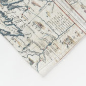 kaart van de Grote Meren (1696) Fleece Deken (Hoek)