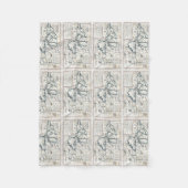 kaart van de Grote Meren (1696) Fleece Deken (Voorkant)