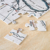 kaart van de Grote Meren (1696) Legpuzzel (Zijkant)