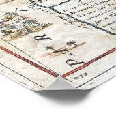 kaart van de Grote Meren (1696) Poster (Hoek)