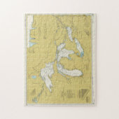  kaart van de Grote Meren (1979) Legpuzzel (Verticaal)