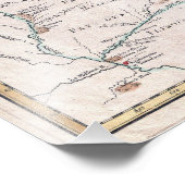  kaart van de Grote Meren Foto Afdruk (Hoek)