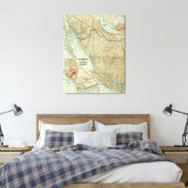 Kaart van de Grote Trunk Pacific Railway Canvas Afdruk (Insitu (Slaapkamer))